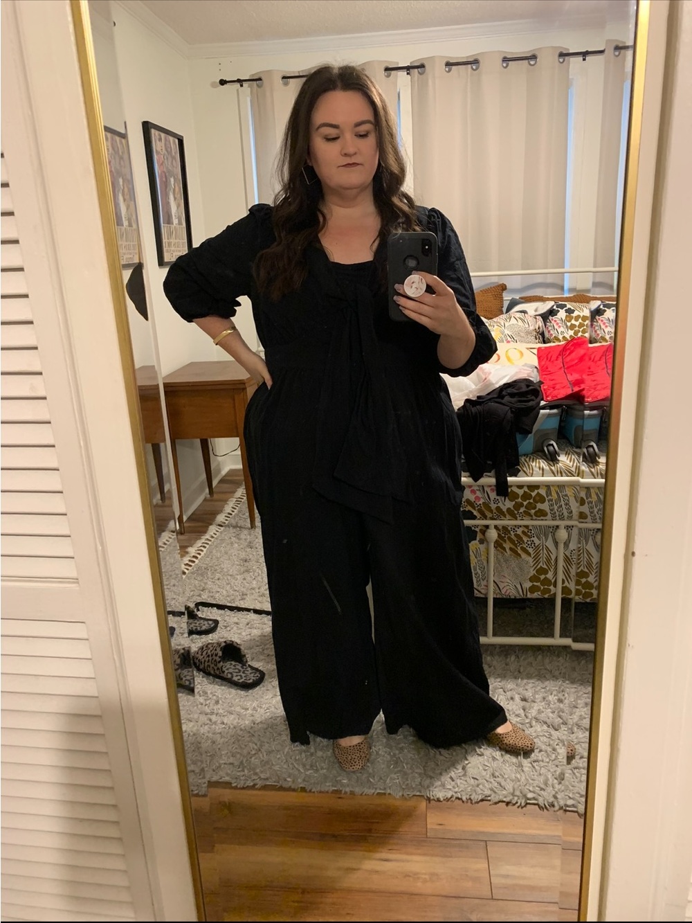 Women’s Black Ava and Viv Jumpsuit with Tie Front